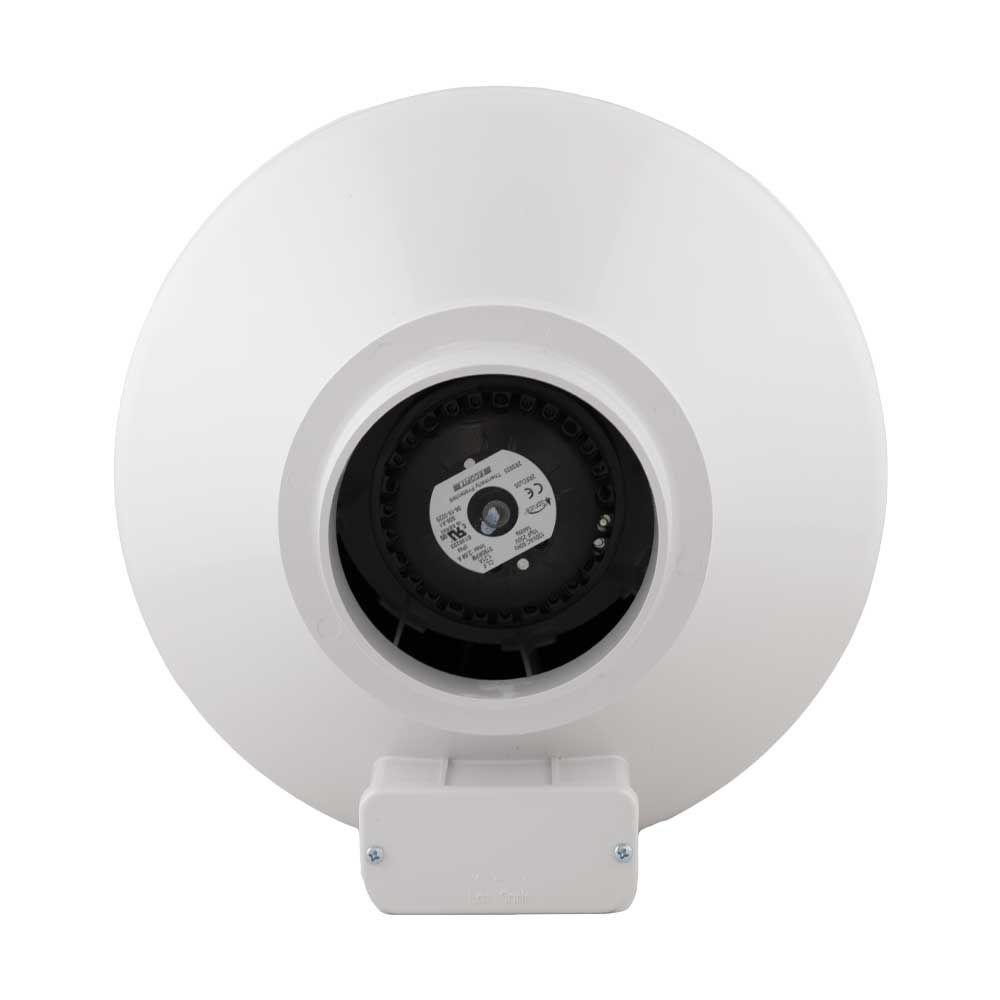 RadonAway GX5A Pro Series fan top inlet port — 4-inch radon pipe connection for sub-slab depressurization