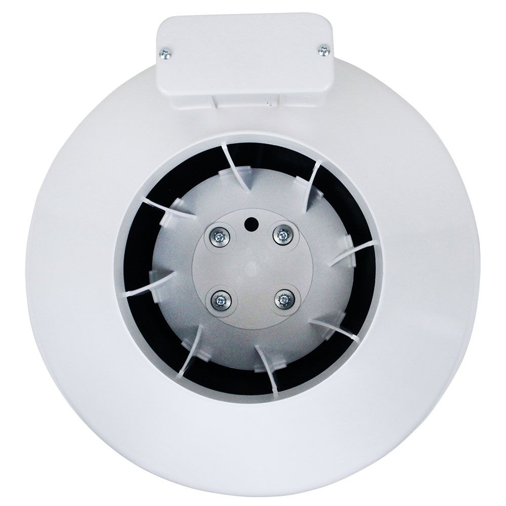 RadonAway EC6 radon fan top inlet — 3 to 4 inch PVC connection for Canadian radon mitigation pipe
