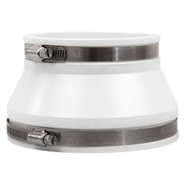 Spruce Flexible Coupling – 6" × 4" (White)