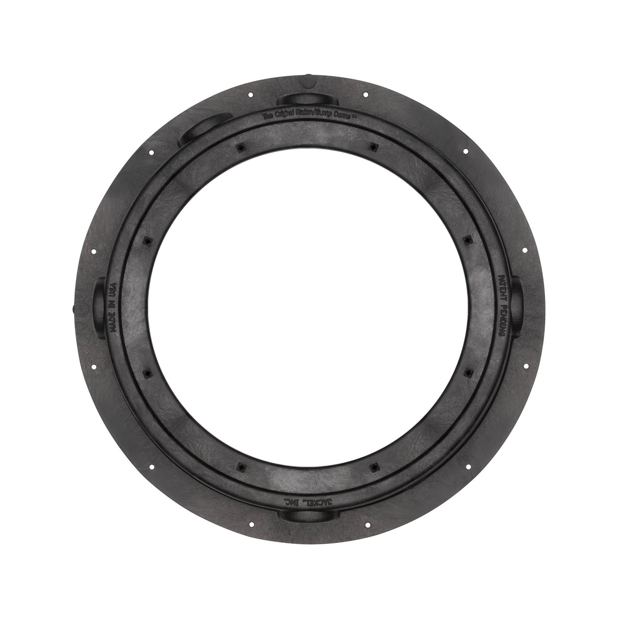 Jackel SMR16101 sump lid top view — radon-sealed sump cover for Canadian mitigation installs