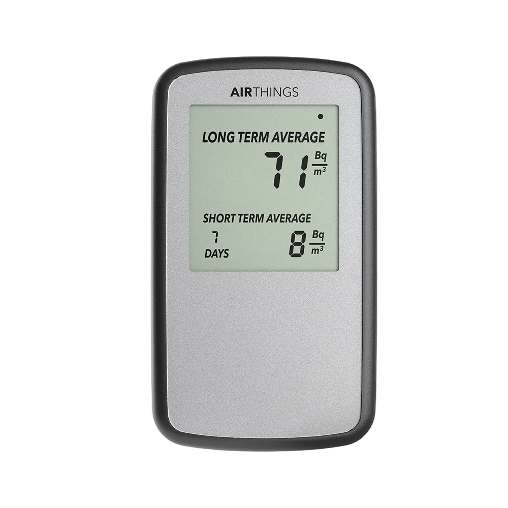 Airthings Corentium Home radon detector with digital display — Health Canada recommended radon test device for Canadian homes