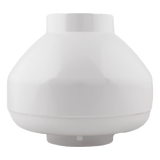 RadonAway RP140 Pro Series radon fan back — electrical connections and UL certified motor label