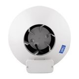 RadonAway RP140 Pro Series fan top inlet — radon suction port for sub-slab depressurization system