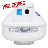 RadonAway RP140 Pro Series Energy Star radon fan 28460 front view — certified low-power radon mitigation fan for Canadian homes