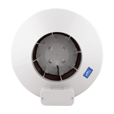 RadonAway RP265 Pro Series fan top inlet — 4-inch radon pipe suction port for sub-slab depressurization