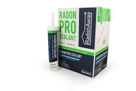 RadonAway Radon Pro Sealant hybrid polyurethane tube 28523 — limestone caulk for sealing radon mitigation slab penetrations and foundation cracks