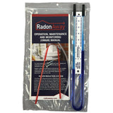 RadonAway U-Tube manometer 50036 with mounting hardware — radon mitigation pressure monitor ready for Canadian install
