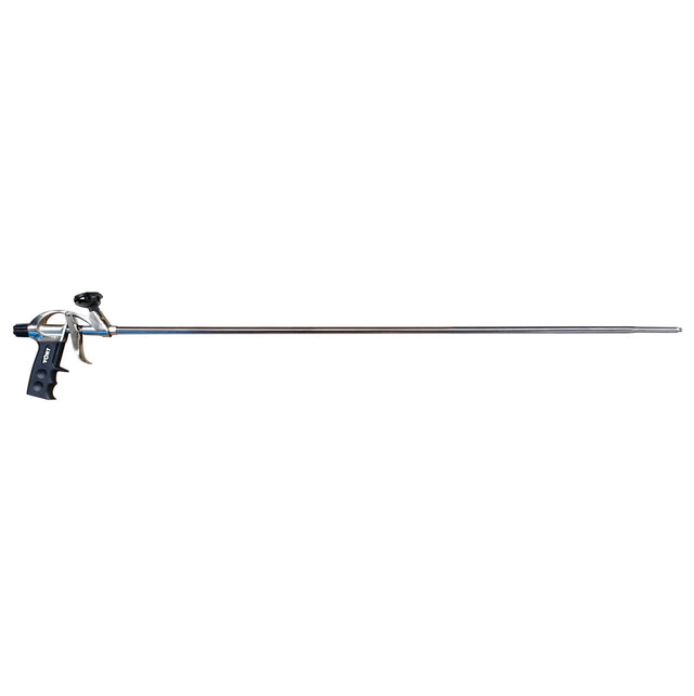Pro long-barrel spray foam applicator gun, 1 m (39 in) — all-metal body for radon sealing and crawl-space air-sealing