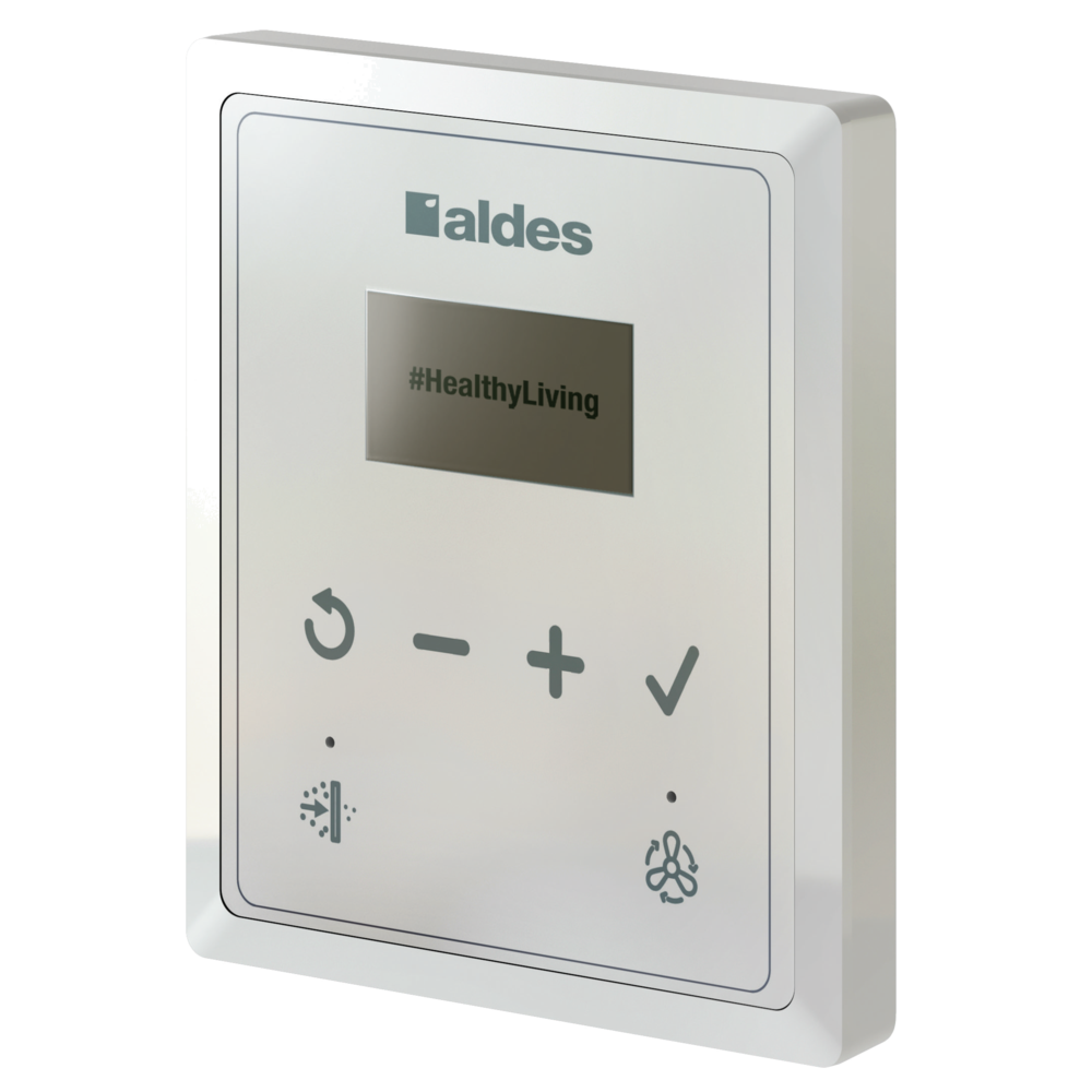 Aldes 699674 InspirAIR TOP CO2 wall control — occupancy-responsive ventilation control for InspirAIR TOP 450 Premium ERV