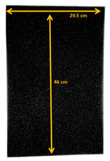 Radon fan noise-reducing muffler foam with dimensions — sound insulation wrap for radon mitigation fans in Canadian homes