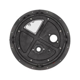 Jackel SMR16101 sump cover with radon seal port — installed radon barrier for sump pit mitigation in Canada