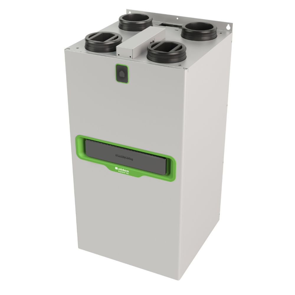 Aldes InspirAIR Top 450 Premium ERV — 265 CFM Connected Energy Recovery Ventilator with Radon Mode