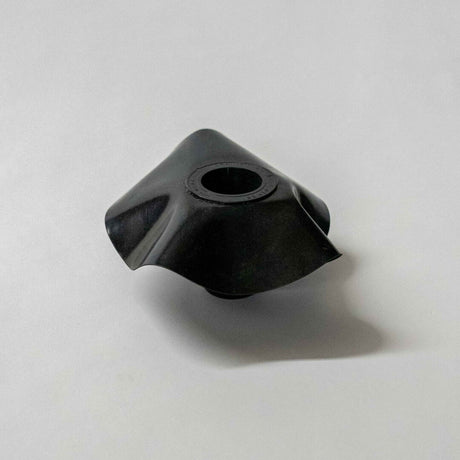 Dranjer FR2 floor drain seal standing upright, showing the brass valve and rubber flange
