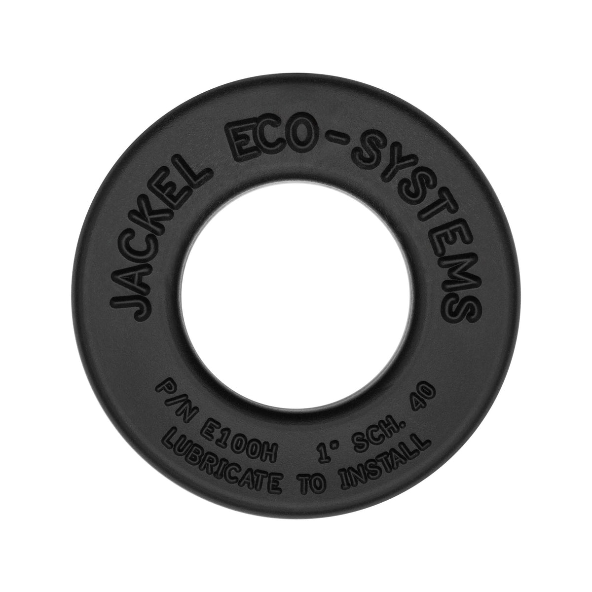 Jackel E100H rubber pipe hub for 1-inch pipe, flexible PVC water-tight seal for sump basin pipe penetrations