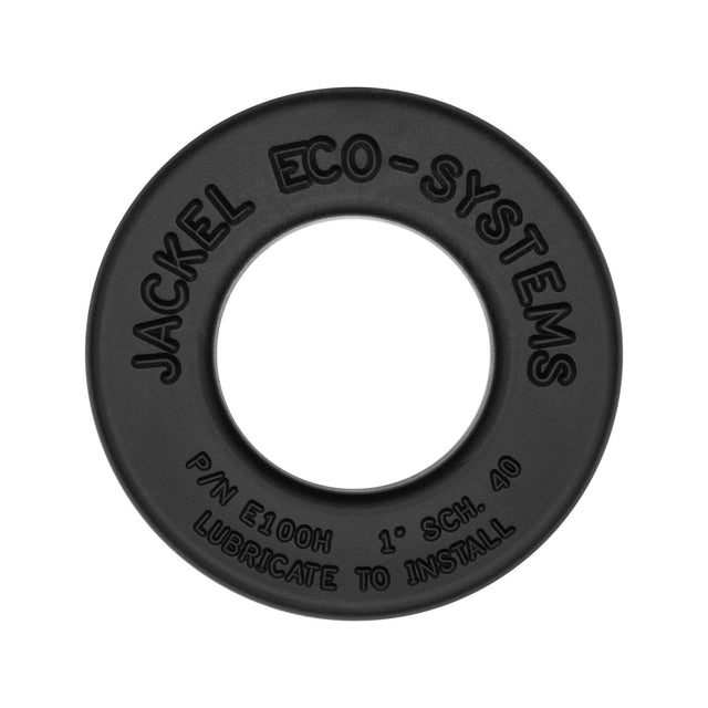 Jackel E100H rubber pipe hub for 1-inch pipe, flexible PVC water-tight seal for sump basin pipe penetrations