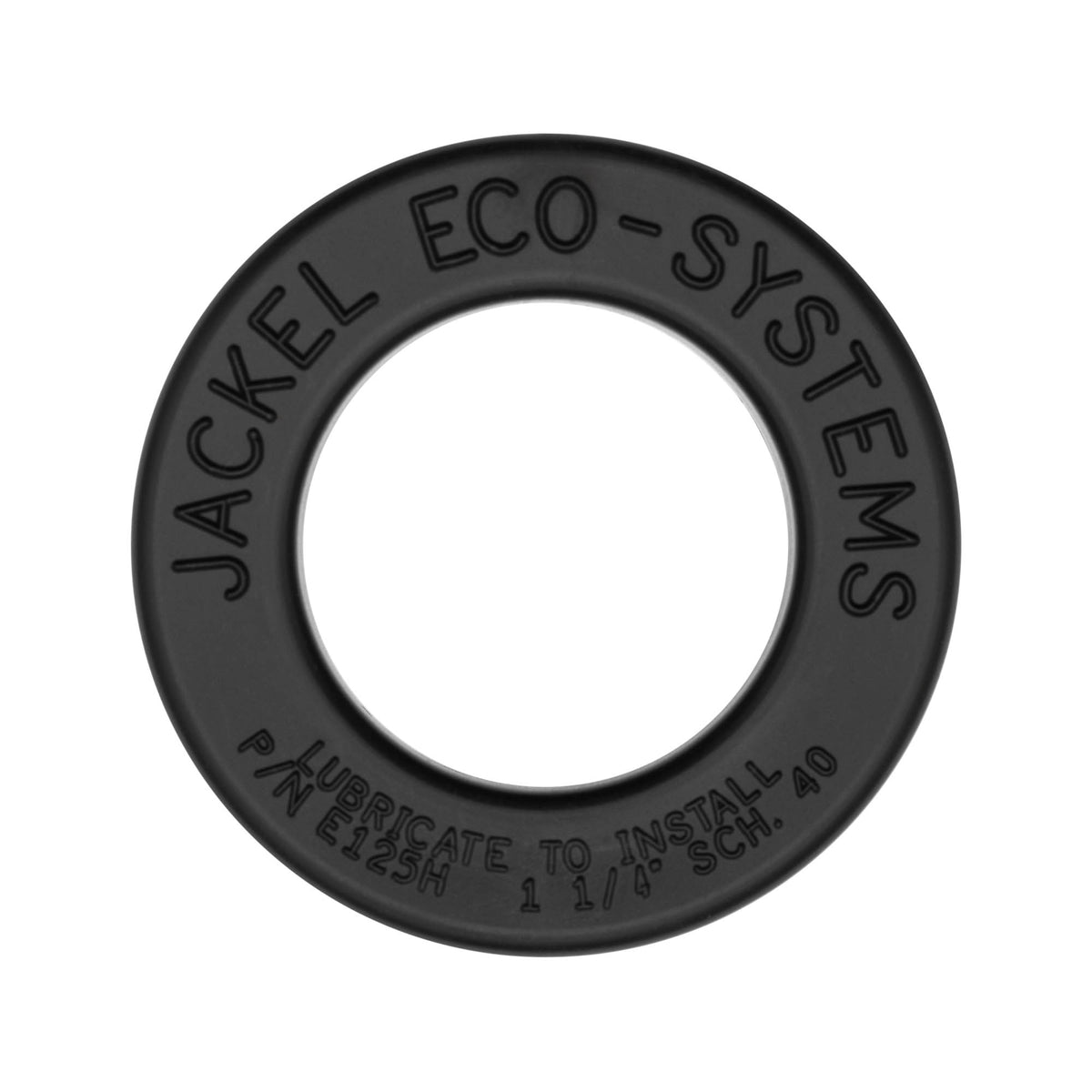 Jackel E125H rubber pipe hub for 1-1/4-inch pipe, sump and sewage basin pipe seal