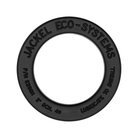 Jackel E200H rubber pipe hub for 2-inch pipe, water-tight sump basin pipe penetration seal