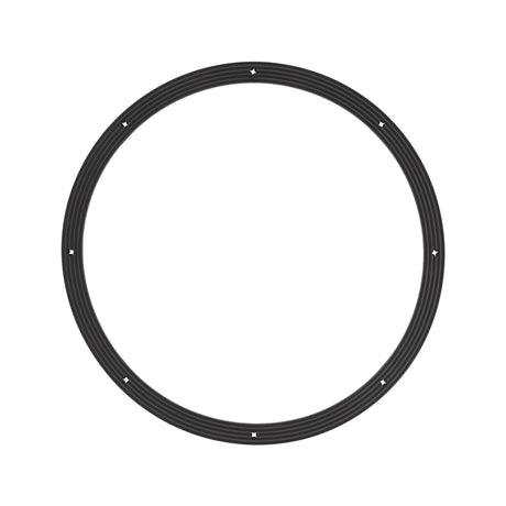 Jackel SEAL18-8 reusable moulded PVC cover seal, 18 inch inside diameter with eight bolt holes and uniform width ribbed sealing face