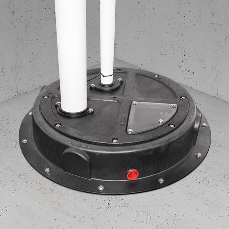 Jackel sump pit dome cover for radon mitigation — airtight sump entry seal for Canadian sub-slab depressurization systems