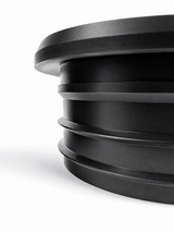 Close-up of SlabCollar sealing ribs and flexible flange detail