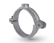4-inch galvanized split-ring pipe hanger — product shot on white background